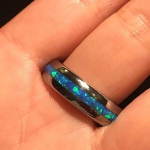 6mm Tungsten opal Ring